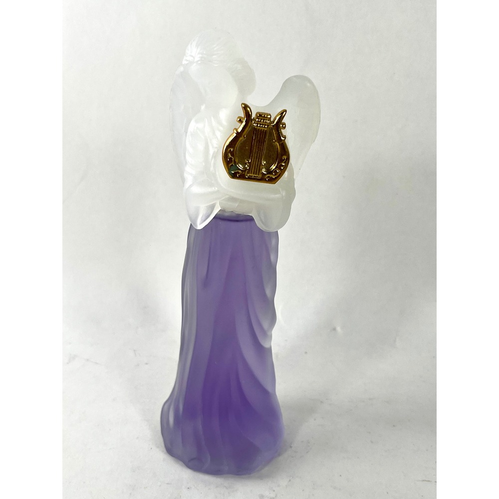 Vintage Avon Tranquil Moments Angel Lyre Cologne Bottle 90 mL Purple 1986